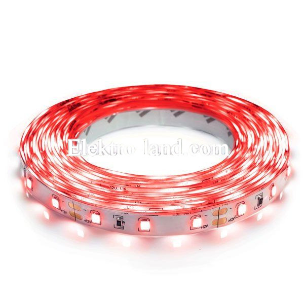 Светодиодная лента красный цвет B-LED 3528-60 R негерметичная, 1м